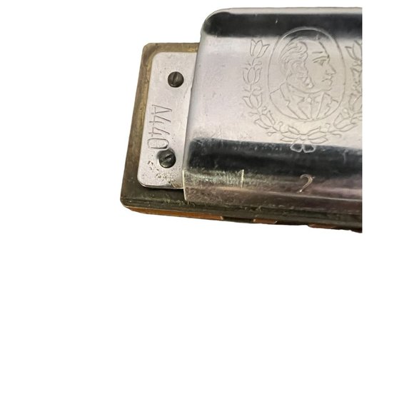 Vintage Marine Band M Hohner Harmonica Silver Germany Key C A440 - Picture 9 of 12